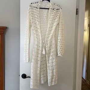Pink Lily Crochet knit Cardigan
